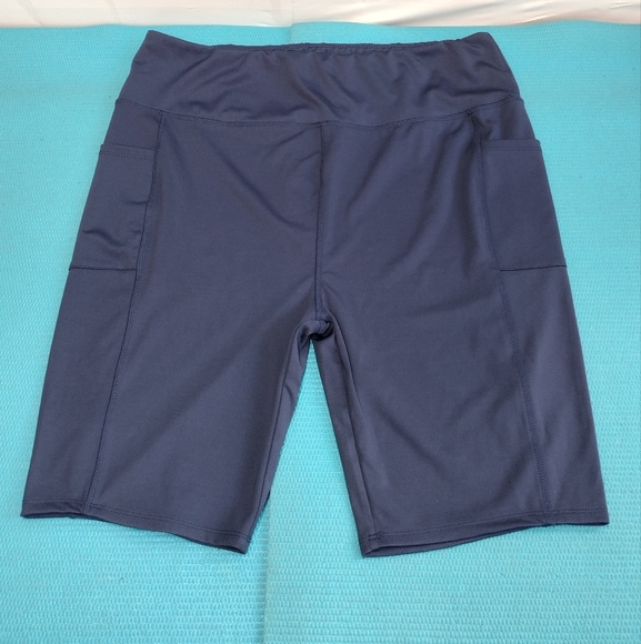 Starting Point Womens Bike Shorts w/ Pockets Navy Size 1X - Picture 1 of 8